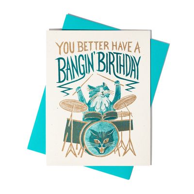 Bangin' Birthday - Risograph Card