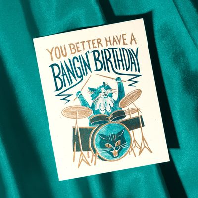 Bangin' Birthday - Risograph Card
