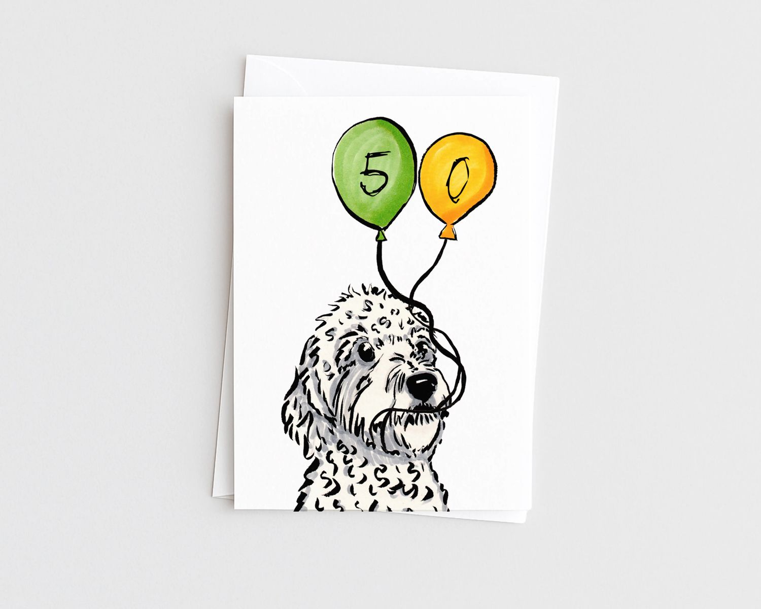 50th Birthday-Funny Dog Lover Birthday Card