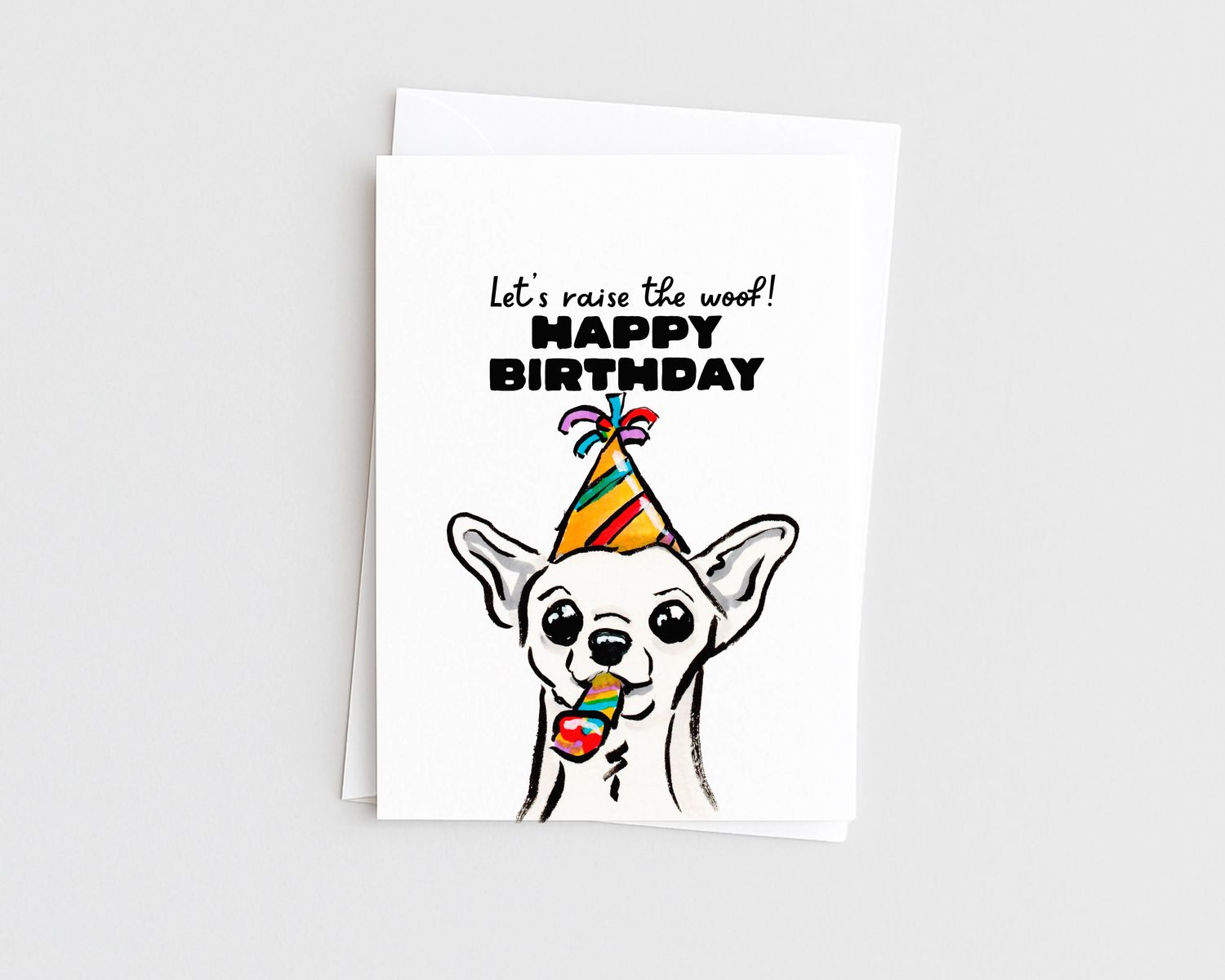 Raise the Woof -Dog Lover Funny Animal Birthday Card