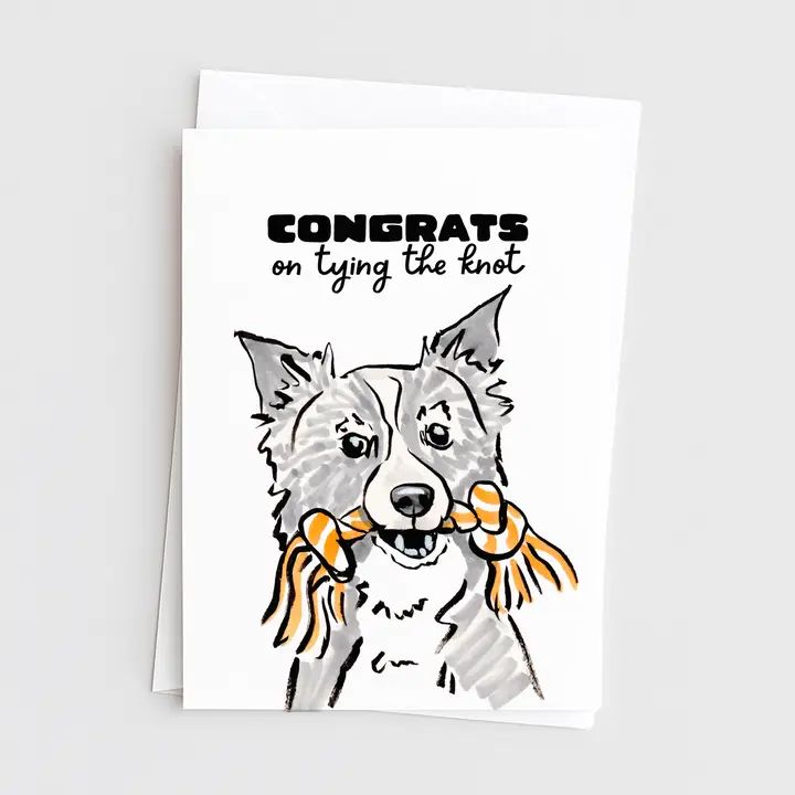 Tying the Knot-Funny Animal Wedding Card