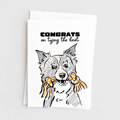 Tying the Knot-Funny Animal Wedding Card