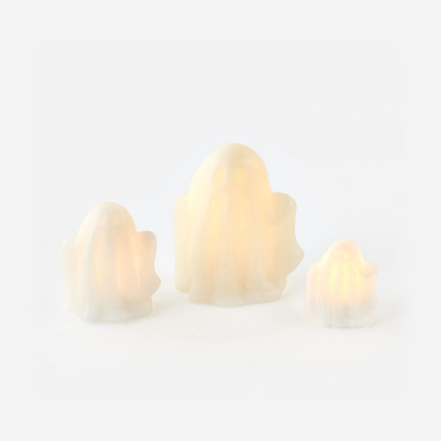 Lighted Ghost Candle Set 3