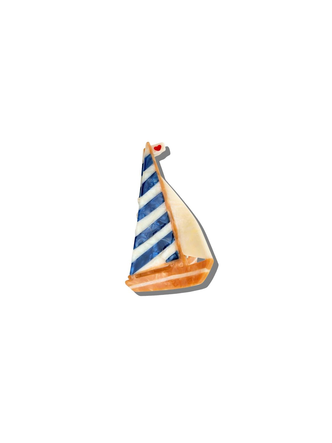 Sailboat Claw Hair Clip Blue