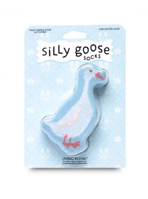 3D Crew Socks Silly Goose Light Blue