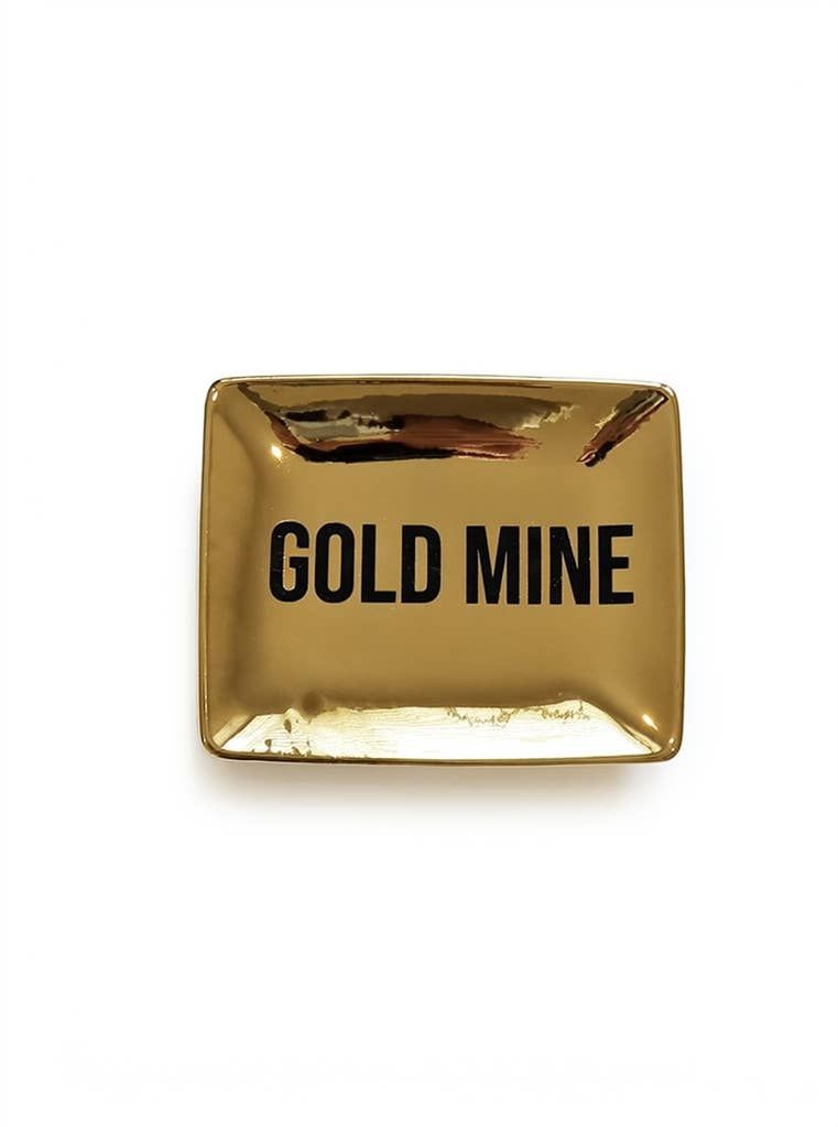 Ceramic Trinket Tray Gold Mine