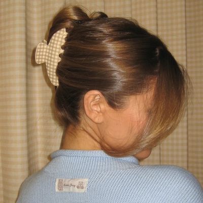 Big Effing Clip in Gingerbread Gingham