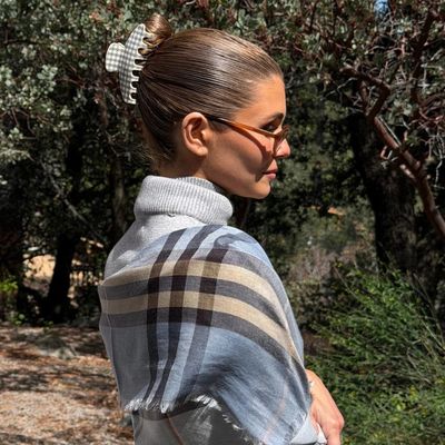 Big Effing Clip in Cozy Cloud Gingham