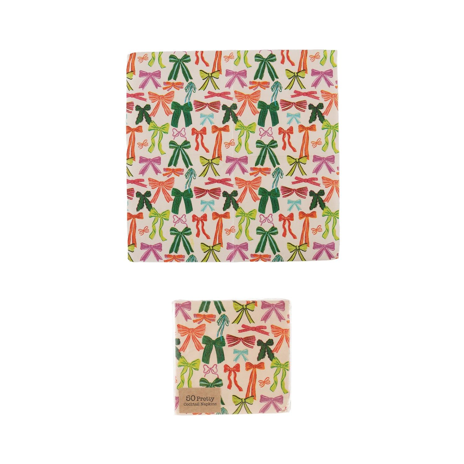 Paper Cocktail Napkins w Cocktail Pattern,Multi Color