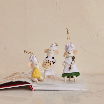 Felt Chef Mouse Ornament