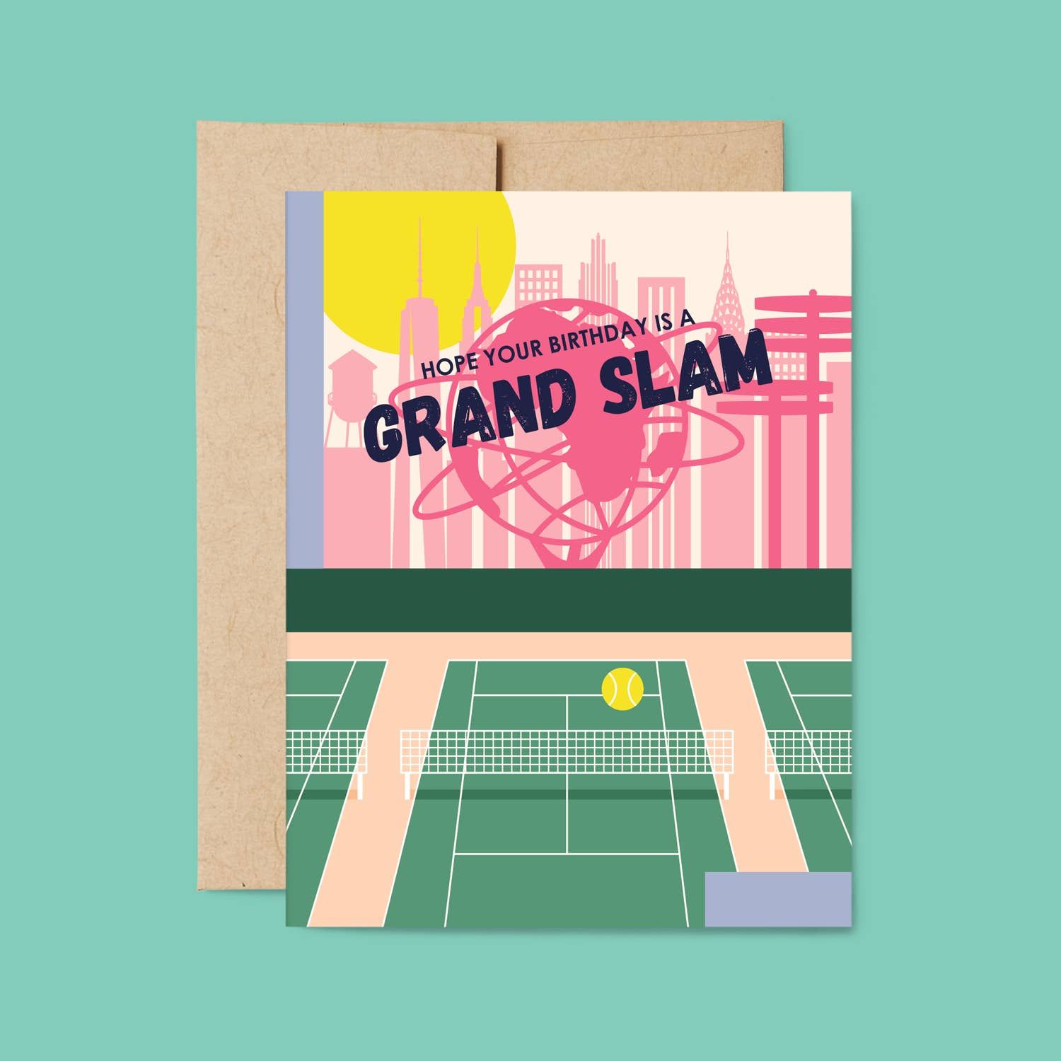 Grand Slam - Nyc Tennis Birthday Card