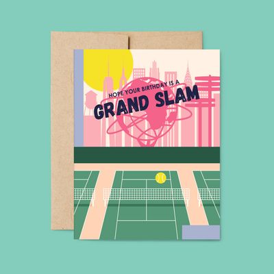 Grand Slam - Nyc Tennis Birthday Card