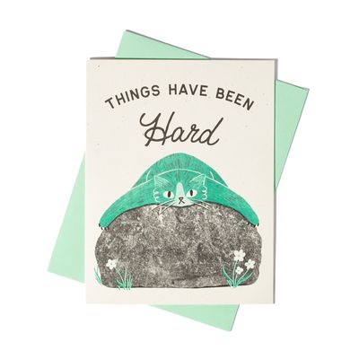 Things Have Been Hard - Risograph Card