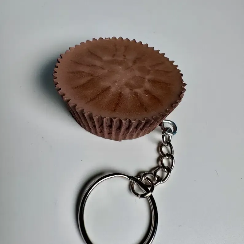Peanut Butter Cup Keychain – Handmade Resin