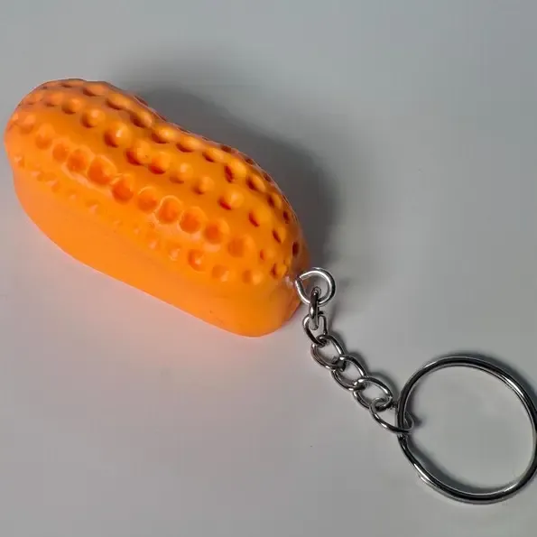 Circus Peanut Candy Keychain – Handmade, 2.5"