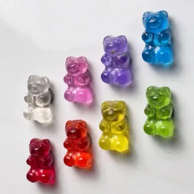 Gummy Bear Magnets – Handmade Resin, Set of 8