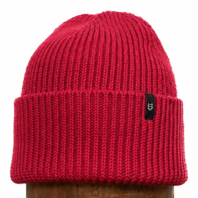 Merino Wool &amp; Recycled P.E.T. Beanie Red