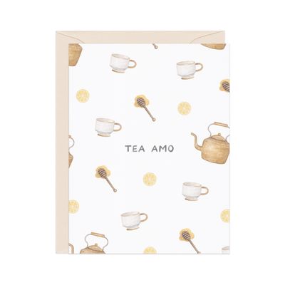 Tea Amo — Spanish Pun Love Card