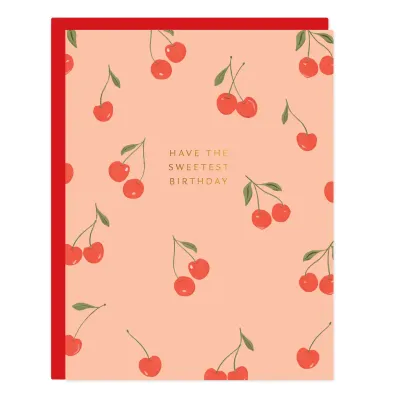 Cherry Birthday Greeting Card