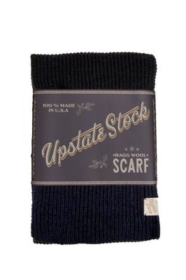 Navy Melange Ragg Wool Scarf