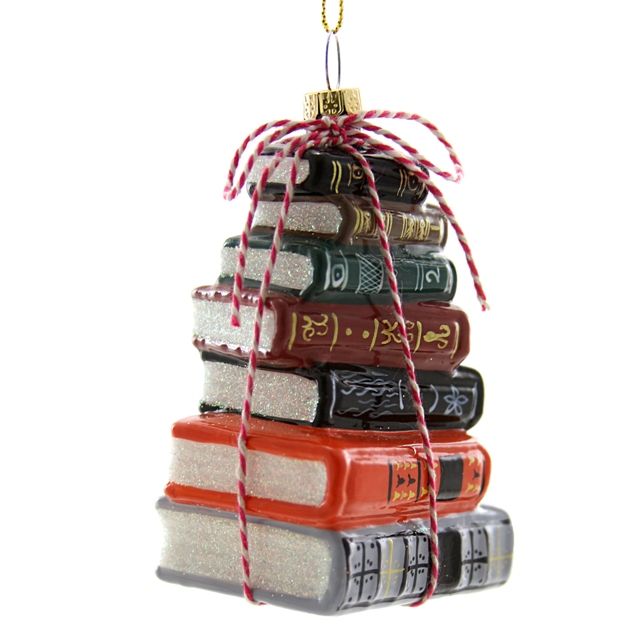 Stacked Tomes Traditional Ornament