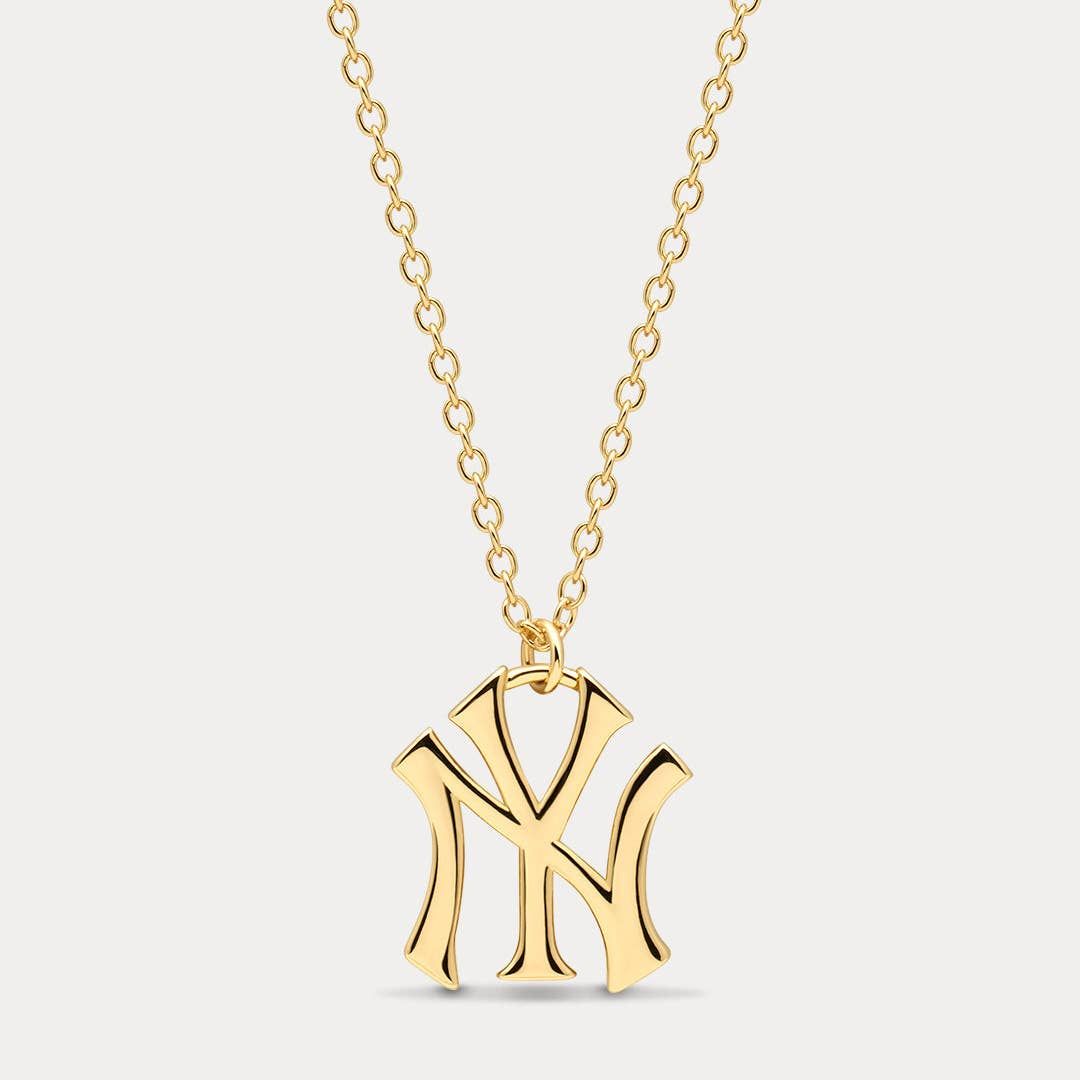 NY Yankees Gold The MLB Logo Charm Necklace