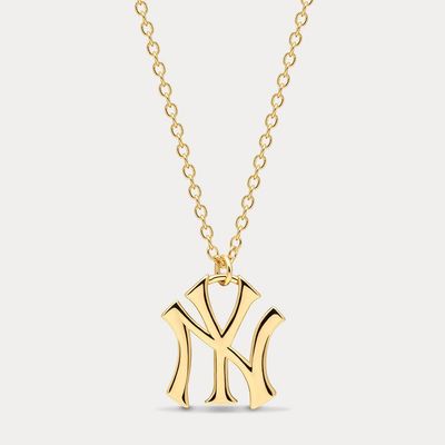 NY Yankees Gold The MLB Logo Charm Necklace