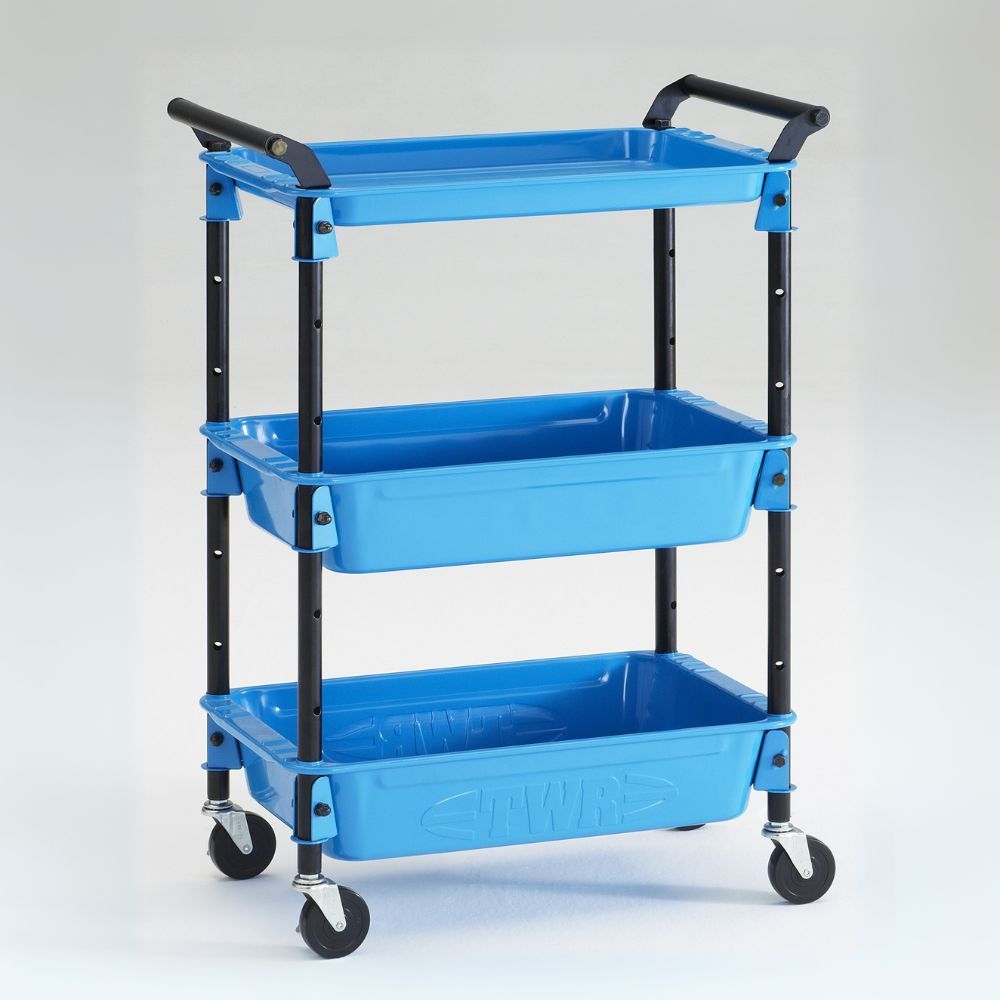 Toyo Three-Tier Rolling Cart Blue