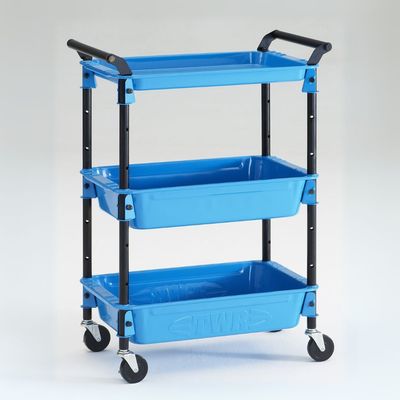 Toyo Three-Tier Rolling Cart Blue