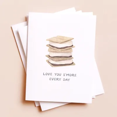 Love You S'more — Food Pun Love / Anniversary Card