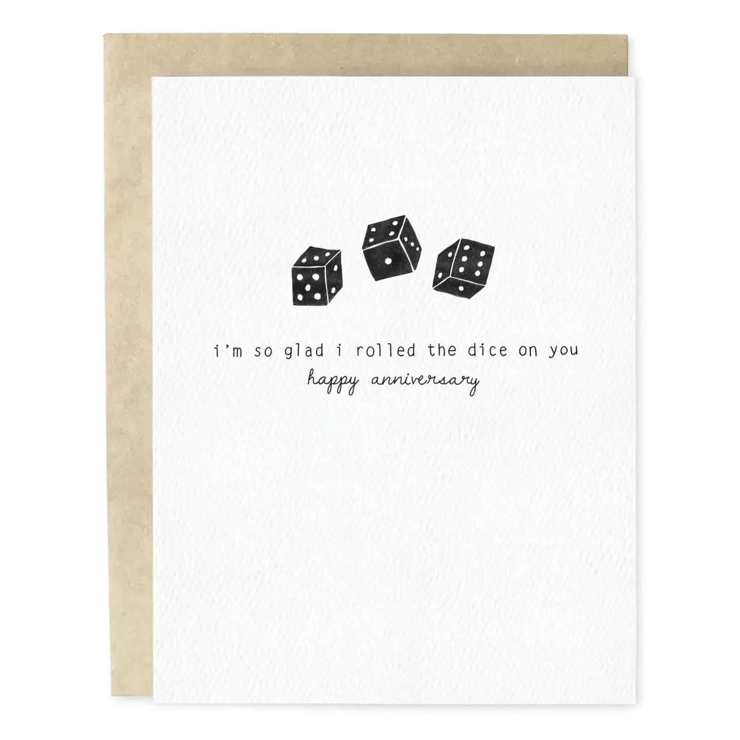 Rolled the Dice Anniversary Hand-Illustrated Greeting Card
