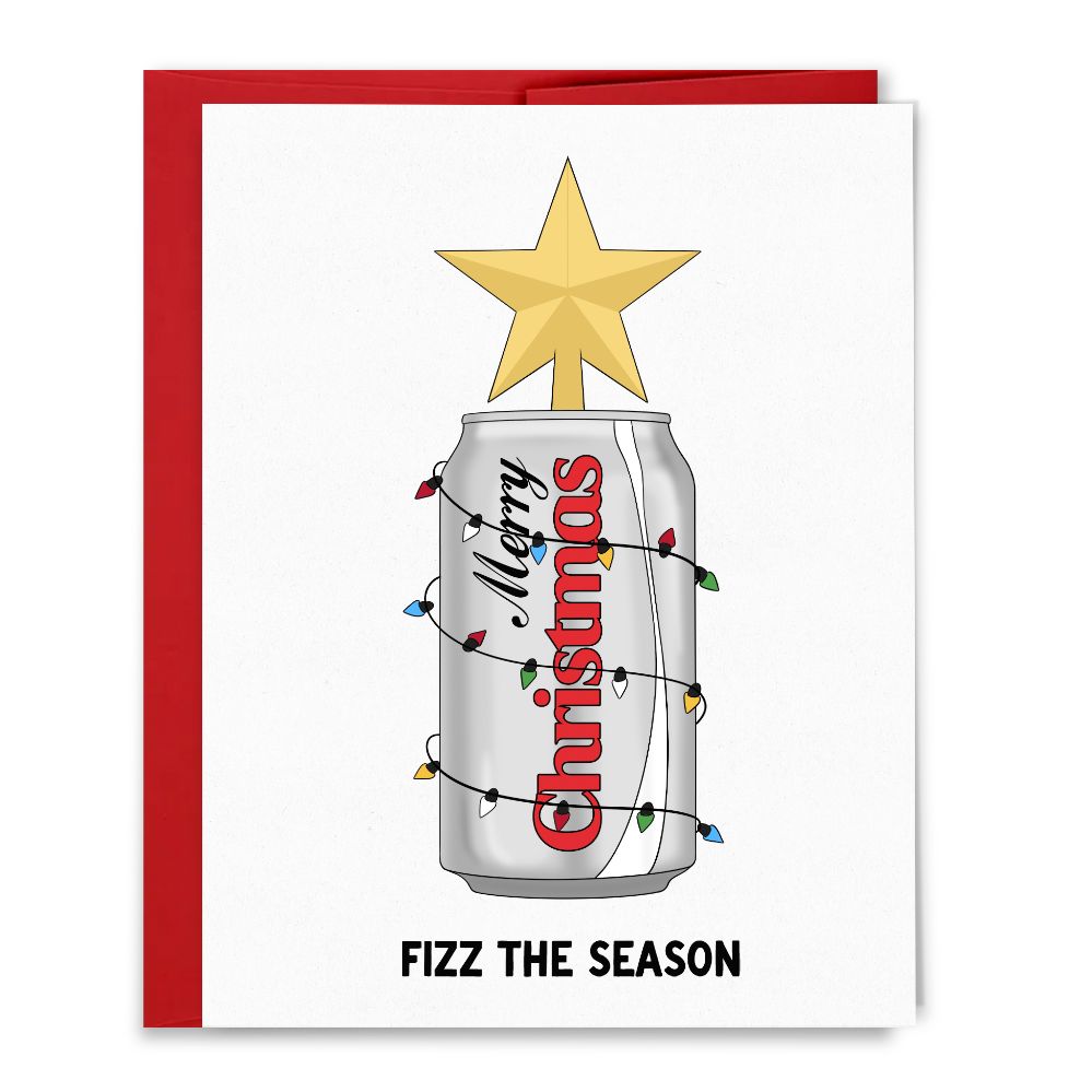Fizz the Season Soda Christmas Card