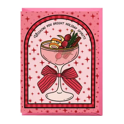 Bright Holiday Spirits Card