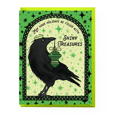 Holiday Crow Card