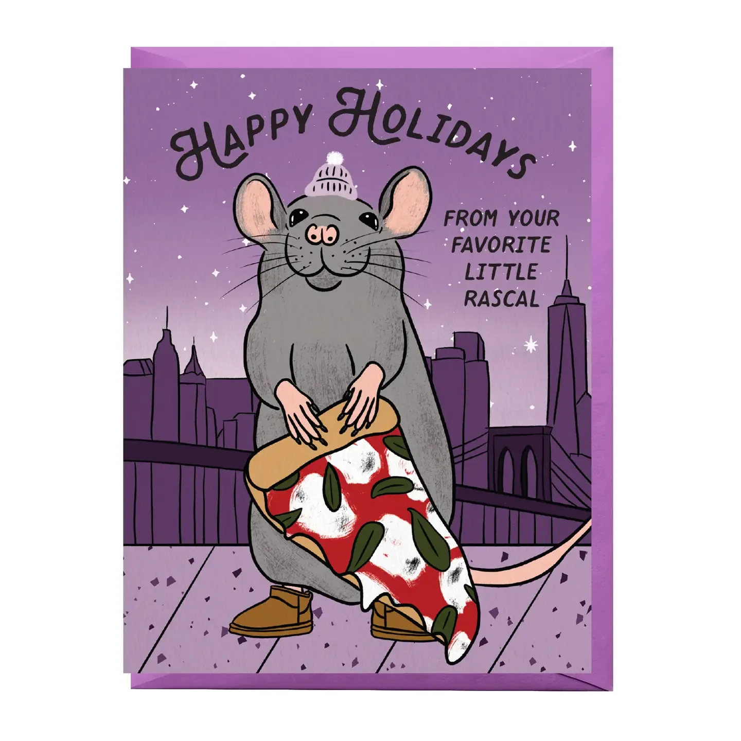 Pizza Rat Holiday Card