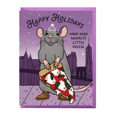 Pizza Rat Holiday Card
