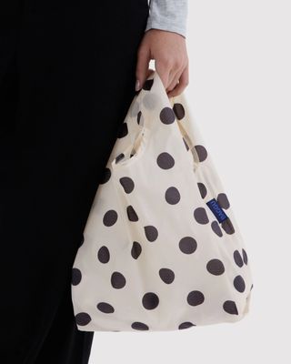 Reusable Bag Baby Cream &amp; Black Polka Dot