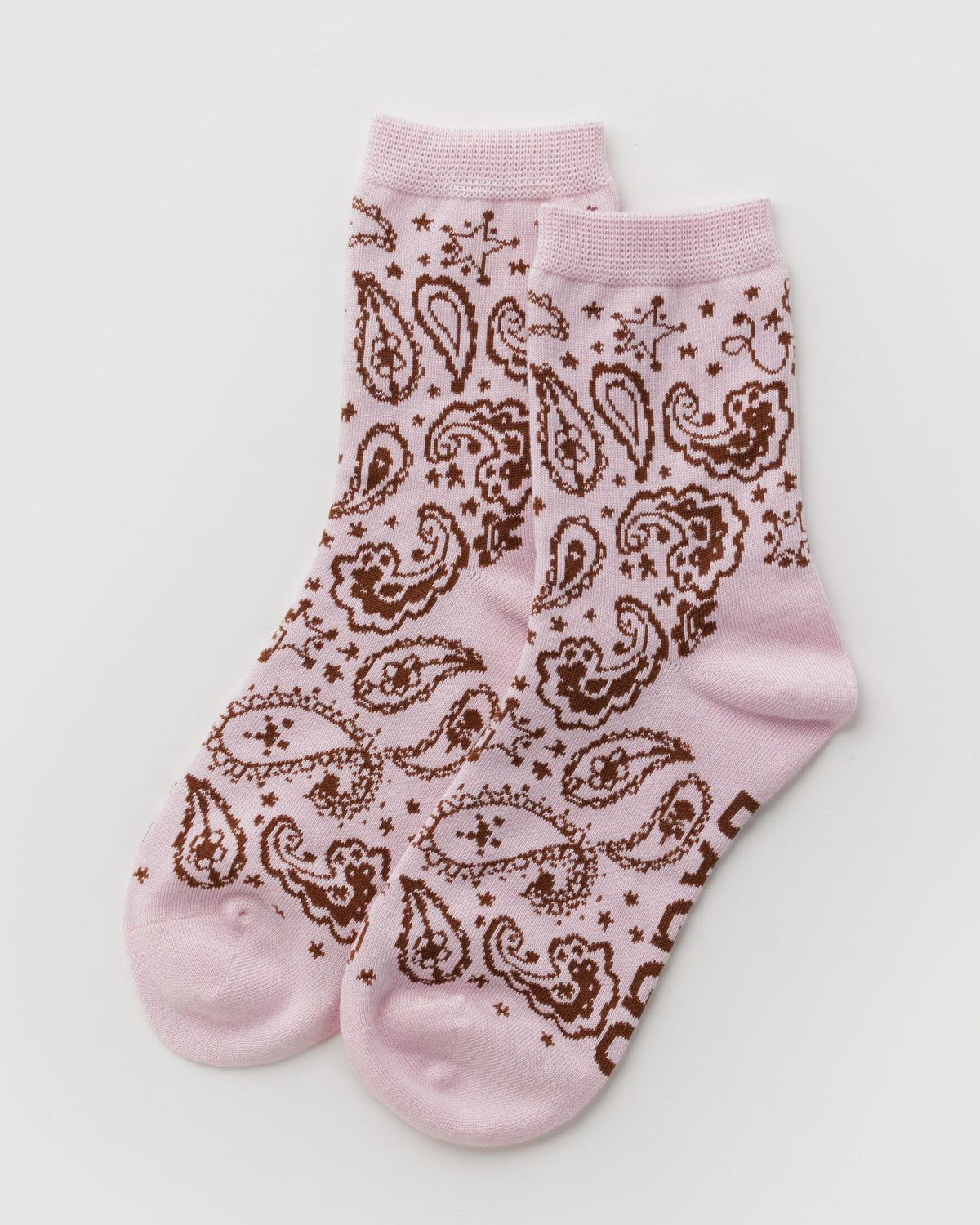 Crew Socks Paisley Pink