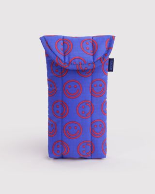 Puffy Glasses Sleeve Mini Cobalt Happy