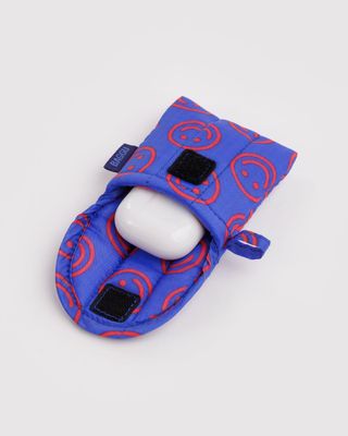 Puffy Earbuds Case Mini Cobalt Happy