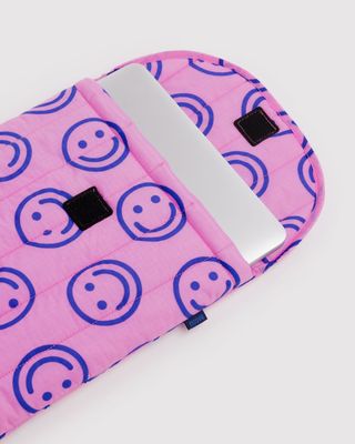 Puffy Laptop Sleeve Pop Pink Happy 16"
