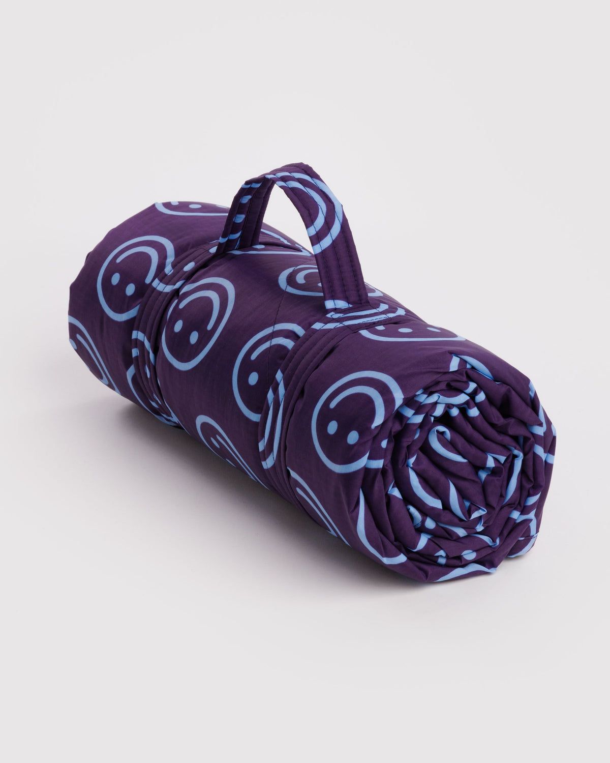 Puffy Picnic Blanket Indigo Happy