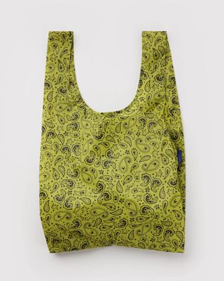 Reusable Bag Standard Chartreuse Paisley