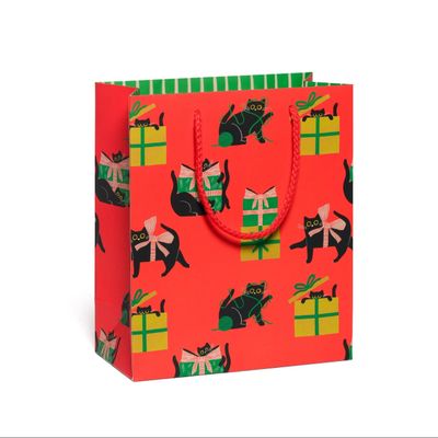 Holiday Black Cat Gift Bags