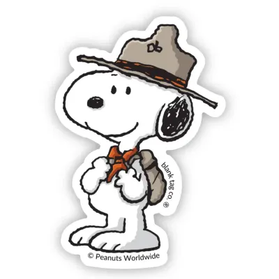 Beagle Scout Snoopy Peanuts® Waterproof Sticker