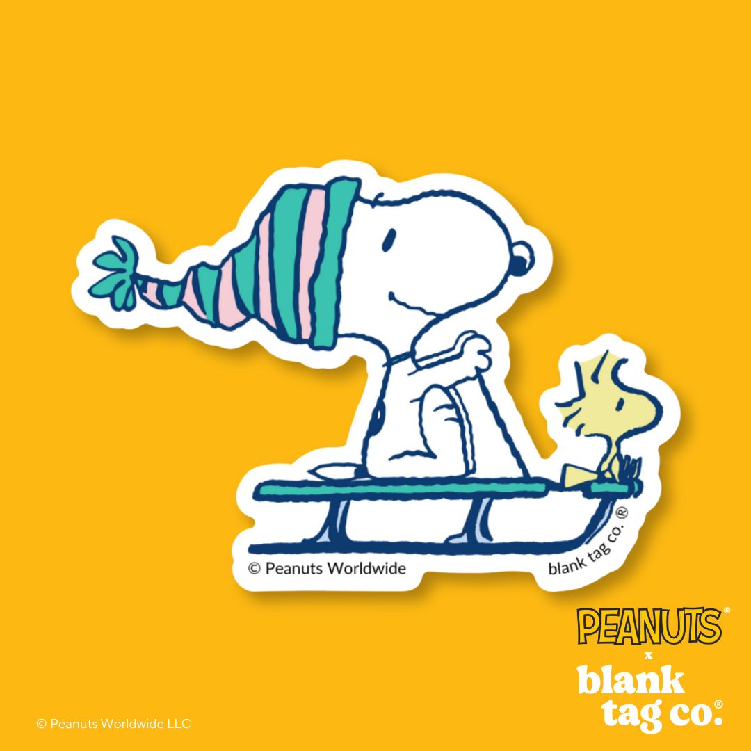 Sledding Snoopy Peanuts® Waterproof Sticker