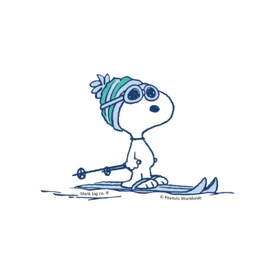 Snoopy Skiing Peanuts® Waterproof Sticker
