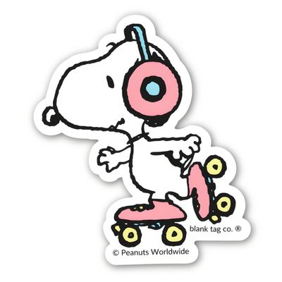 Roller Skating Snoopy Peanuts® Waterproof Sticker
