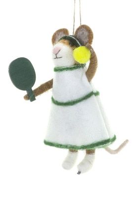 Tennis Mouse Ornament