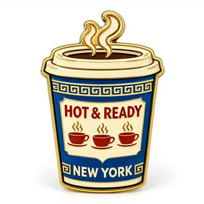 Nyc Greek Coffee Cup Enamel Pin – New York Diner Coffee Souvenir Pin